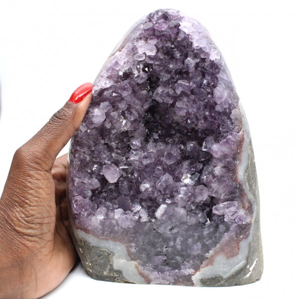 Geoda de amatista en miniatura, escritorio