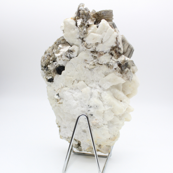 Mica y turmalina negra sobre cuarzo afgano