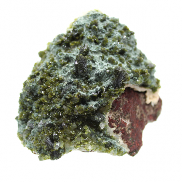 Cristales de epidota de imilchil sobre matriz transparente