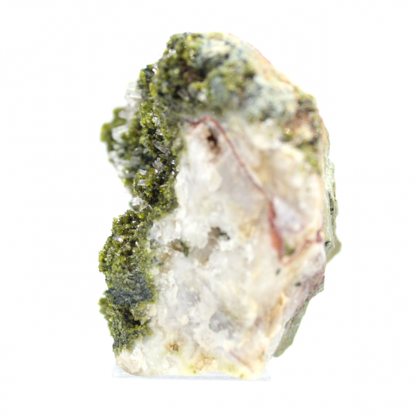 Cristales de epidota verde sobre matriz procedentes de Marruecos