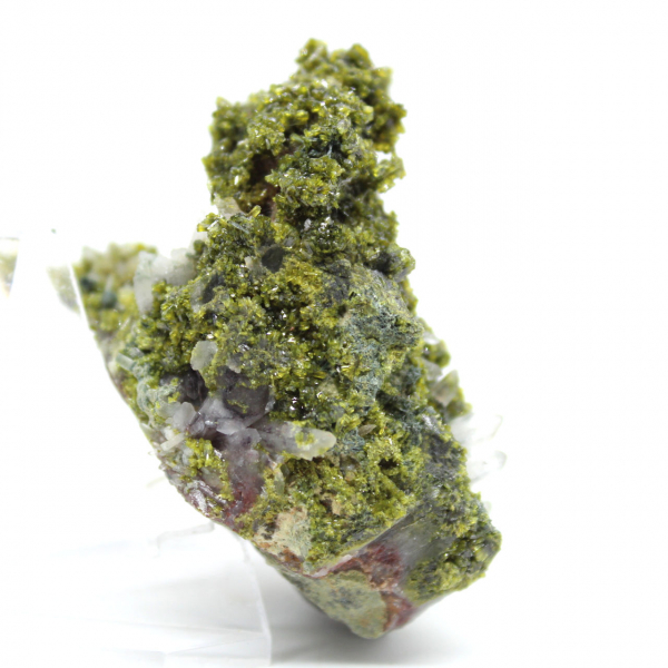 Ejemplar natural de epidota verde de Marruecos