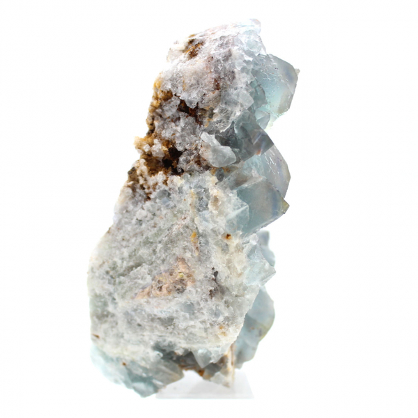 Fluorita verde natural: Muestra en roca para colección