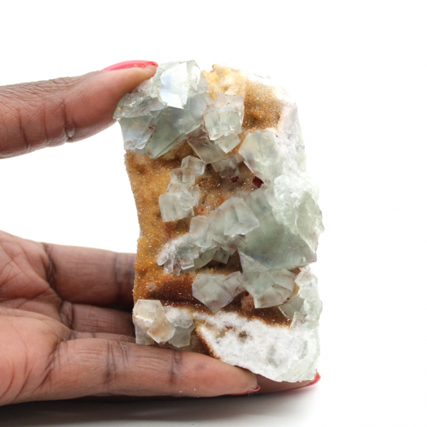 Fluorita en bruto para decoración: Cristales verdes de Marruecos