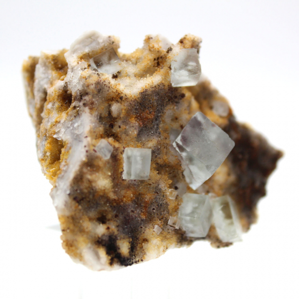 Fluorita verde de coleccionista: Pequeño ejemplar sobre matriz