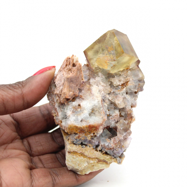 Fluorita marroquí en bruto: Cristales verdes naturales