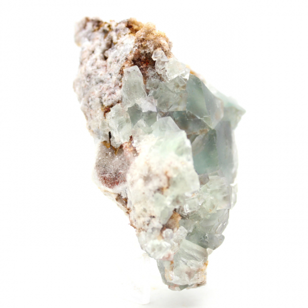 Fluorita verde sobre matriz: pequeña pieza de coleccionista de Marruecos