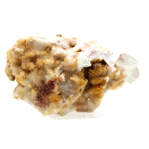 Mineral de fluorita en bruto: pequeña muestra de Marruecos