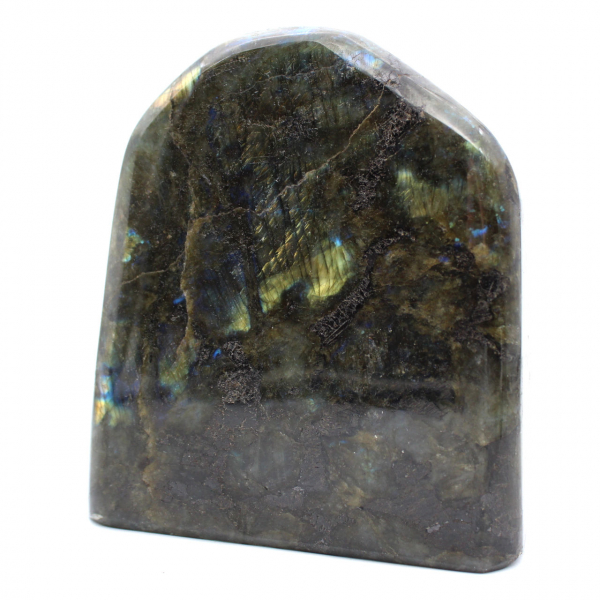 Labradorita pulida de Madagascar, ejemplar decorativo