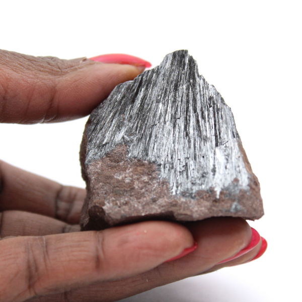 Pirolusita, roca compacta de colección Marruecos