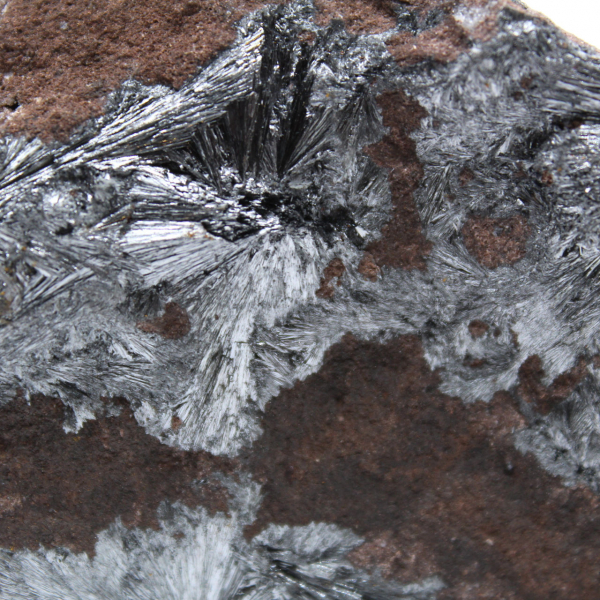 Gran pieza de colección de pirolusita cristalizada