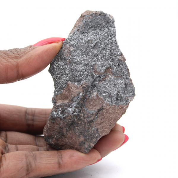 Pirolusita, roca bruta, cristalización fina, Marruecos