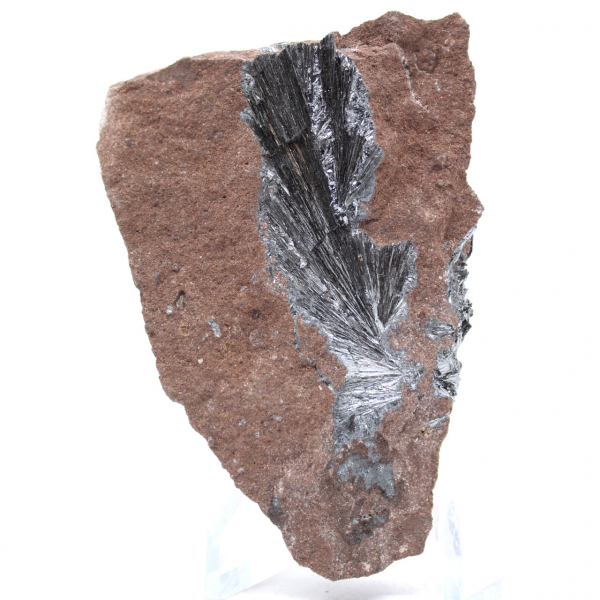 Cristales genuinos de pirolusita en matriz