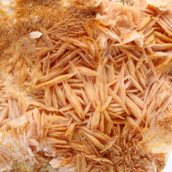 Cristales de barita naranja marroquí coleccionables