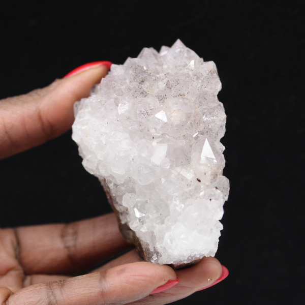 Drusas de cuarzo con goethita, ejemplar mineral de 155 g