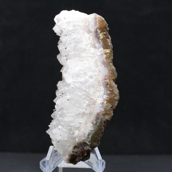 Cristales de cuarzo goethita, roca natural en bruto, Marruecos