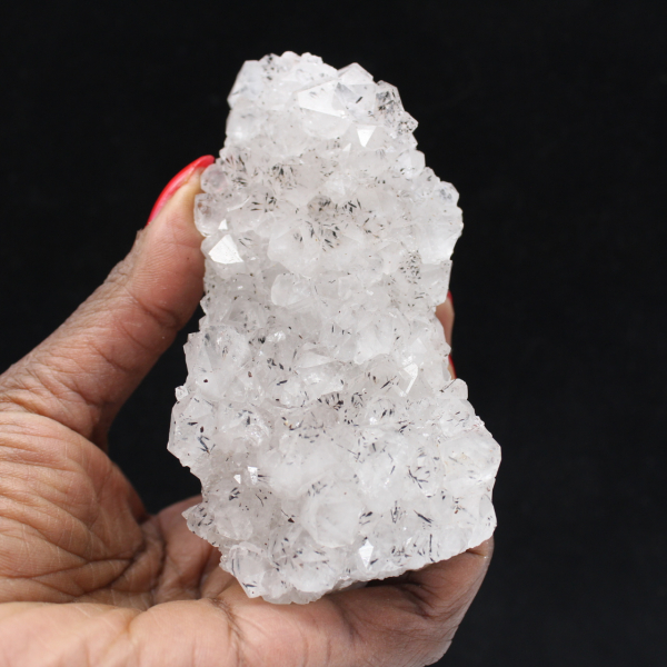 Drusas de cuarzo marroquí, piedra de colección de goethita