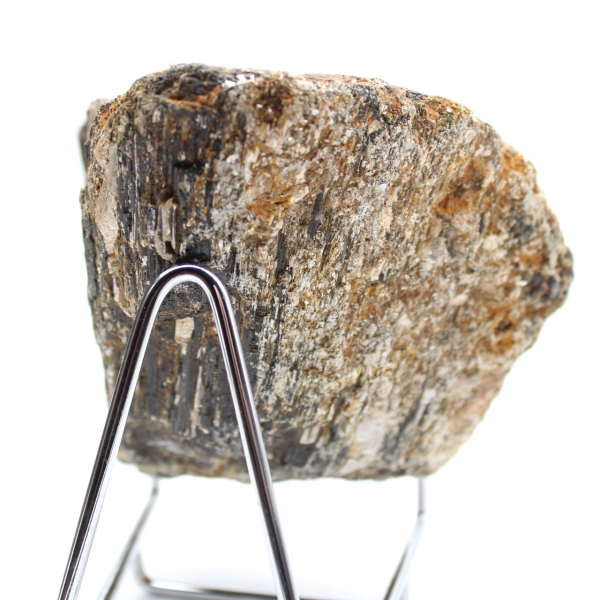 Turmalina negra masiva - Bloque natural de Madagascar