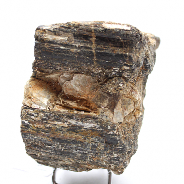 Ejemplar mineralógico: Turmalina negra en bruto de Madagascar