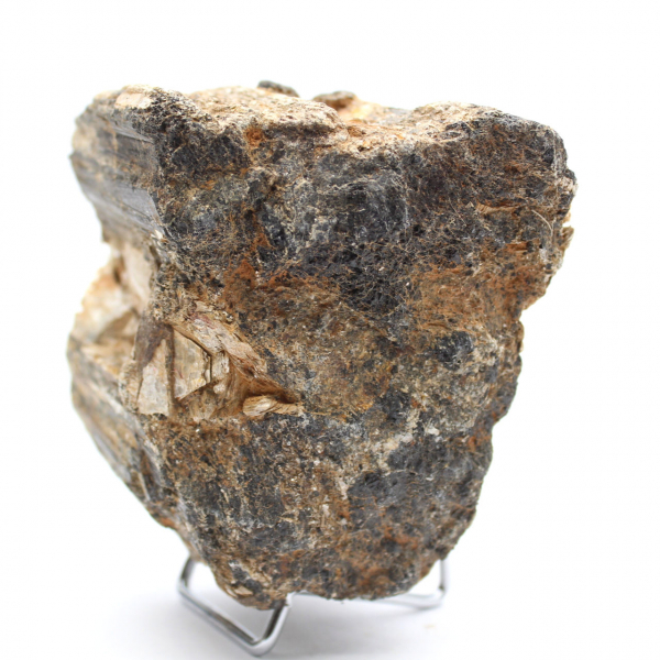 Ejemplar mineralógico: Turmalina negra en bruto de Madagascar