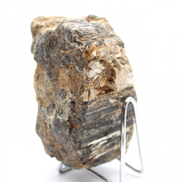 Ejemplar mineralógico: Turmalina negra en bruto de Madagascar