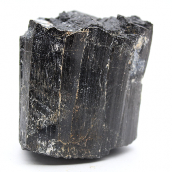 Turmalina negra en bruto - Roca natural de Madagascar