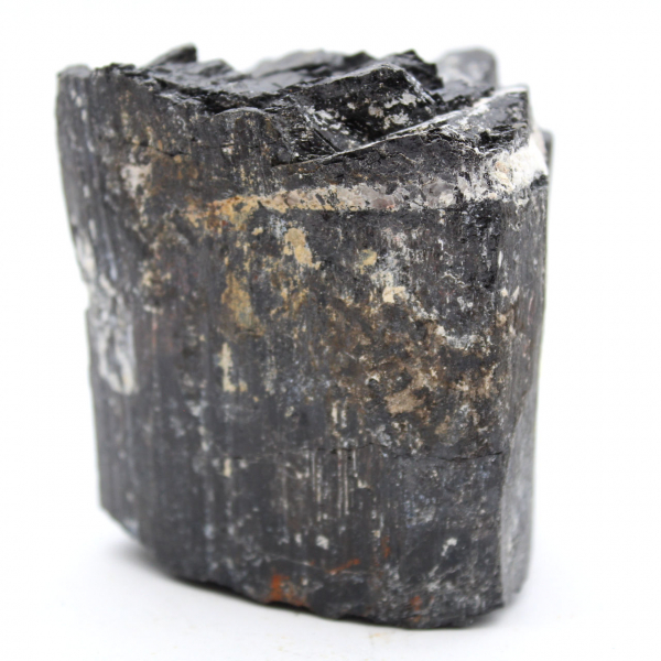 Turmalina negra en bruto - Roca natural de Madagascar