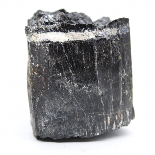 Turmalina negra en bruto - Roca natural de Madagascar