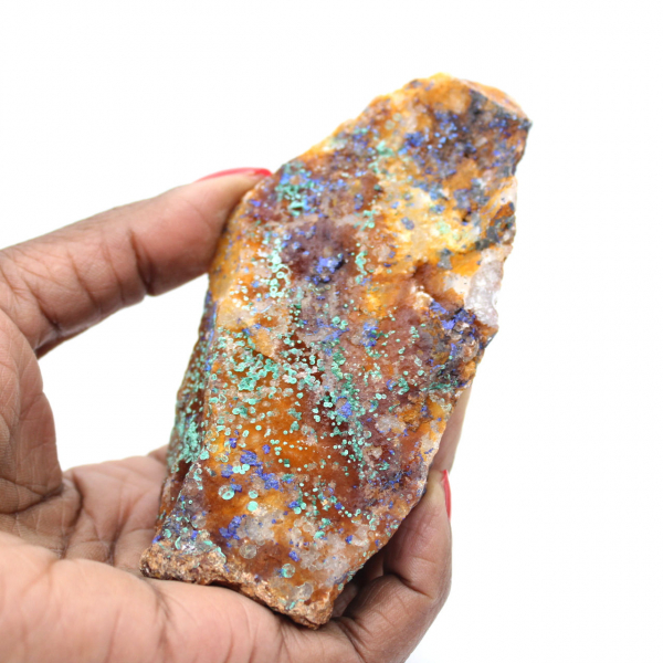 Malaquita azurita cruda de dos tonos