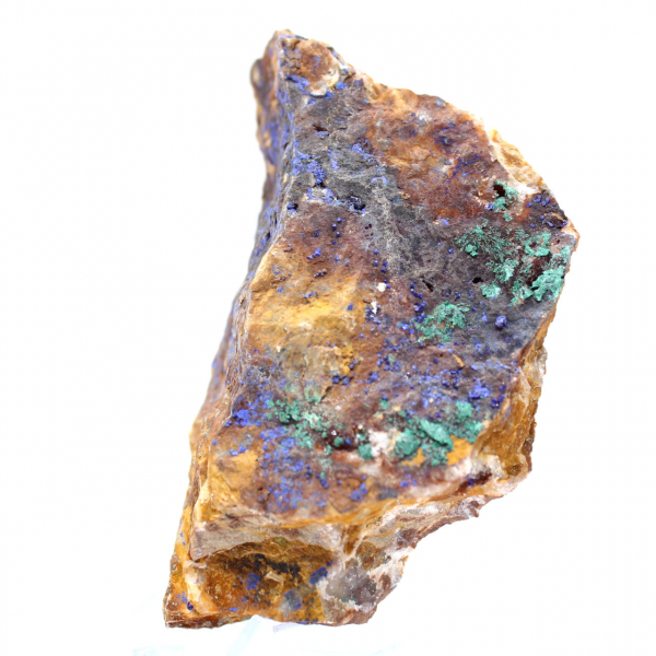 Cristales de malaquita y azurita de Marruecos