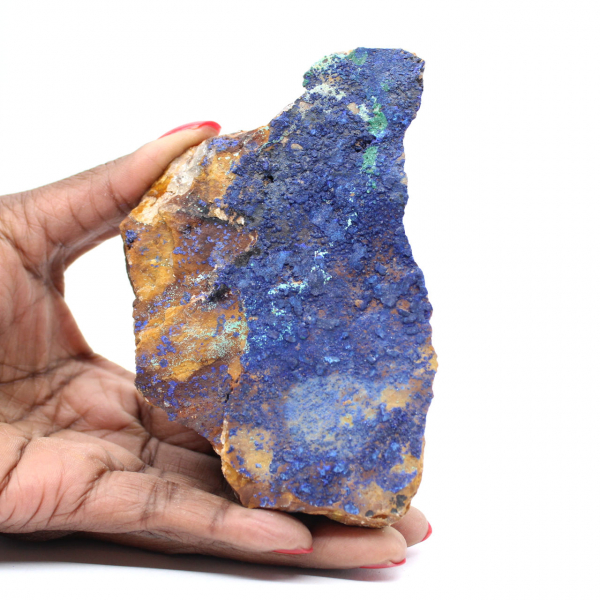 Cristales de malaquita y azurita de Marruecos