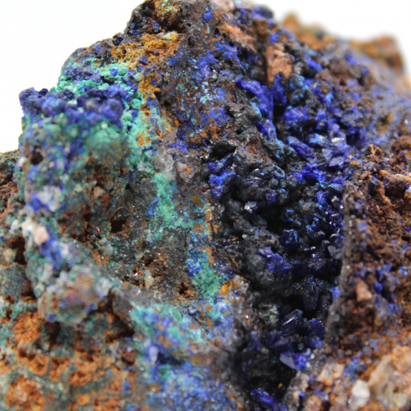 Dúo de malaquita y azurita en matriz