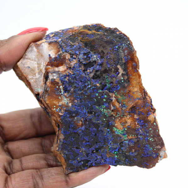 Cristales de malaquita y azurita de Marruecos