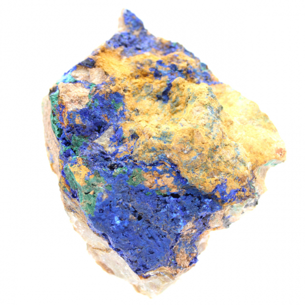 Cristales de malaquita y azurita de Marruecos