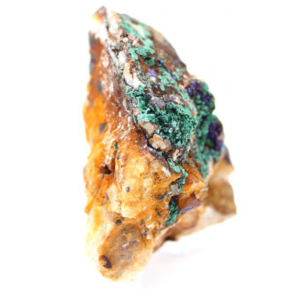 Dúo de azurita y malaquita en matriz