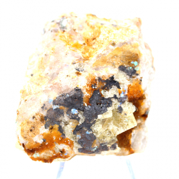 Cristales de malaquita y azurita de Marruecos