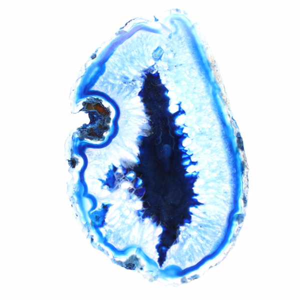 Fina lámina de ágata azul de origen brasileño