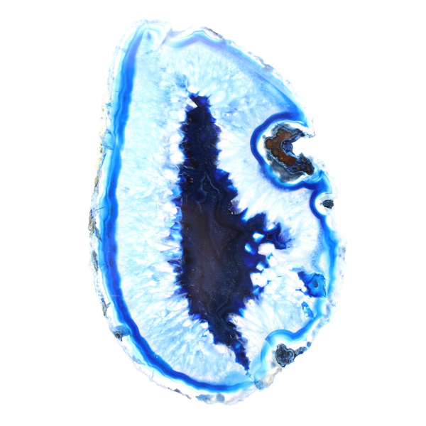 Fina lámina de ágata azul de origen brasileño
