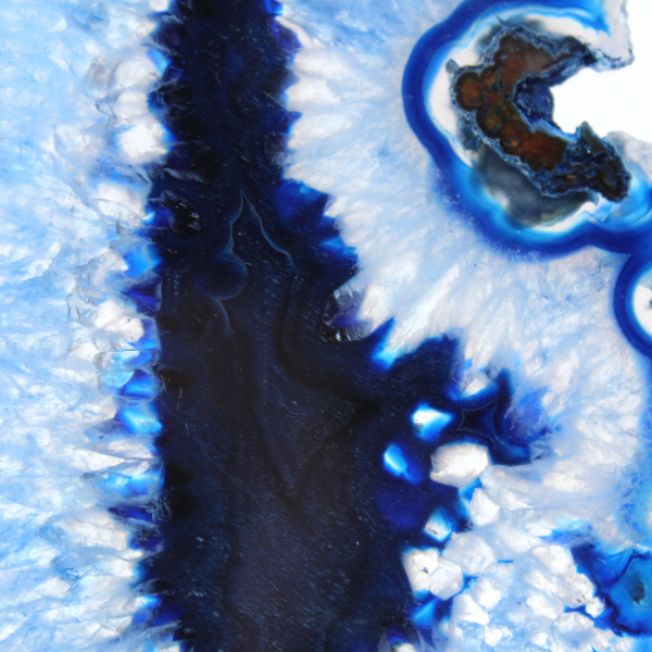 Fina lámina de ágata azul de origen brasileño