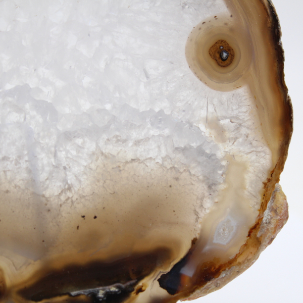 rebanada de ágata brasileña bandeada