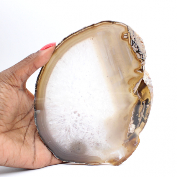 rebanada de ágata brasileña bandeada