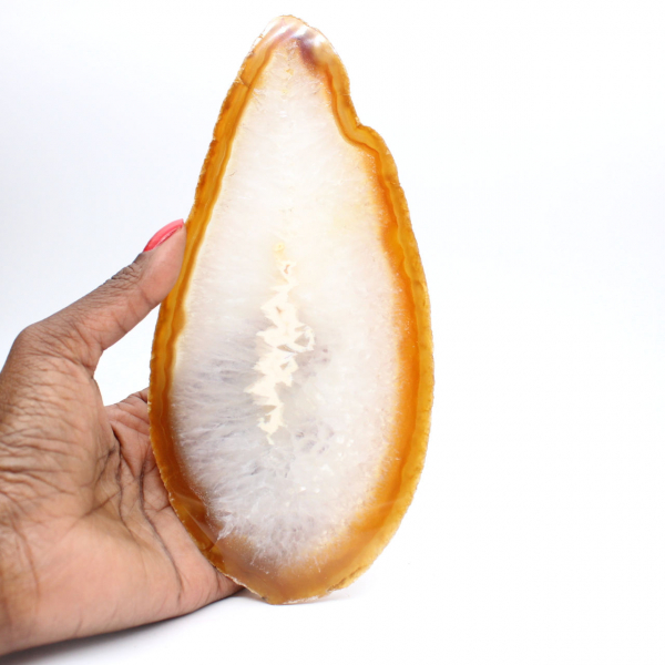 Ejemplar de ágata sedimentaria pulida