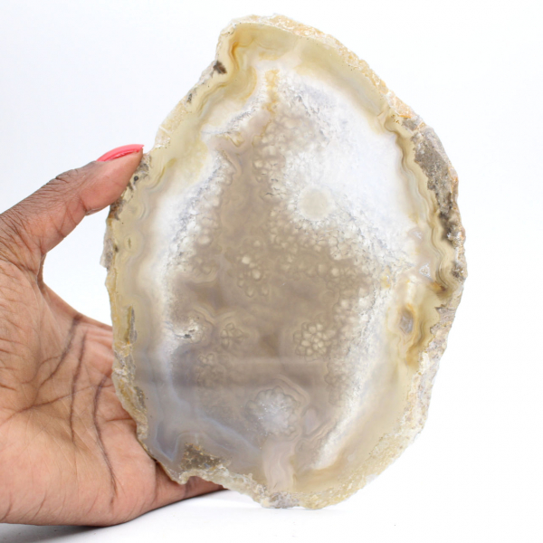 Rebanada de geoda de ágata brasileña