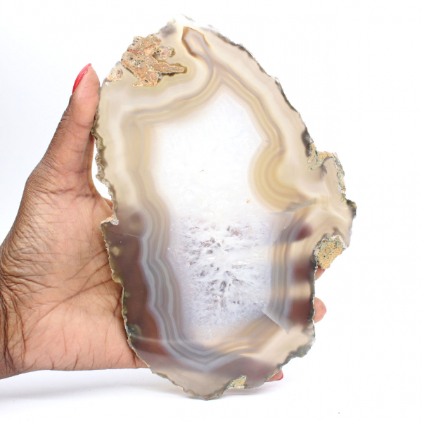 Placa de ágata brasileña bandeada