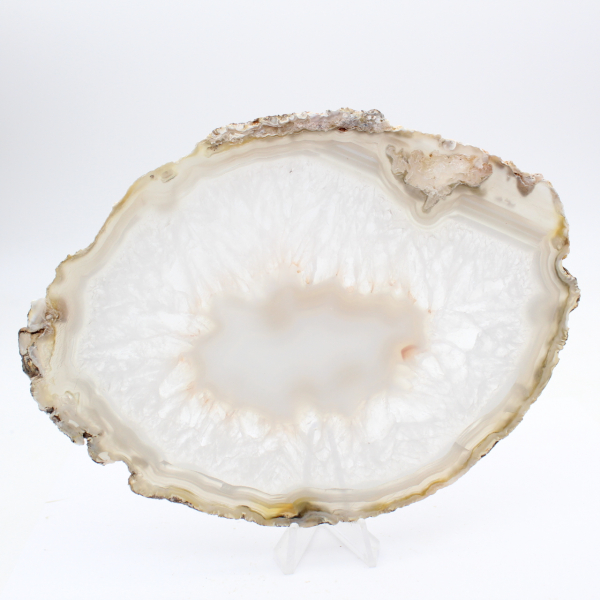 Rebanada de calcedonia bandeada