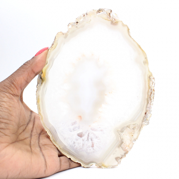 Rebanada de calcedonia bandeada