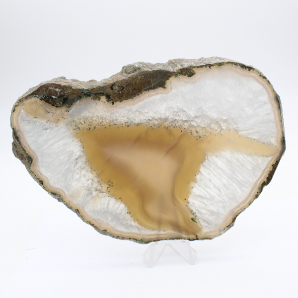 Rebanada de ágata con bandas densas