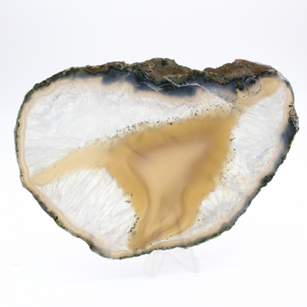 Rebanada de ágata con bandas densas