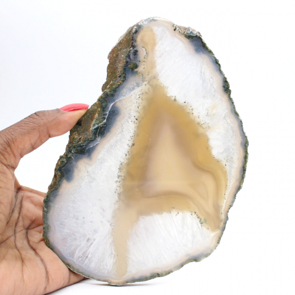 Rebanada de ágata con bandas densas