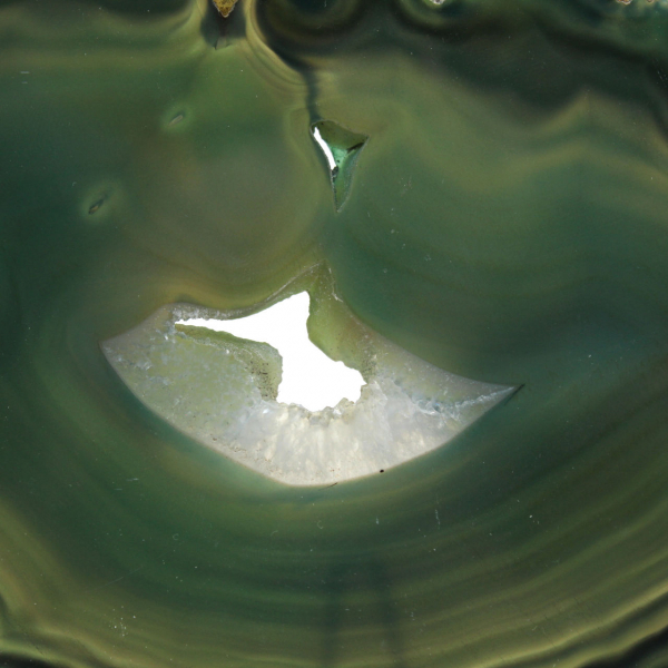 Lámina de ágata verde natural – Pieza decorativa 250 g