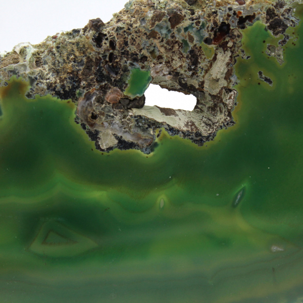 Lámina de ágata verde – Piedra natural 225 g, Brasil